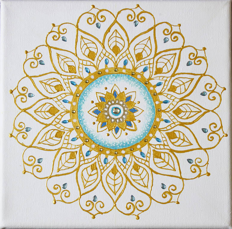 bílázlatá mandala sm